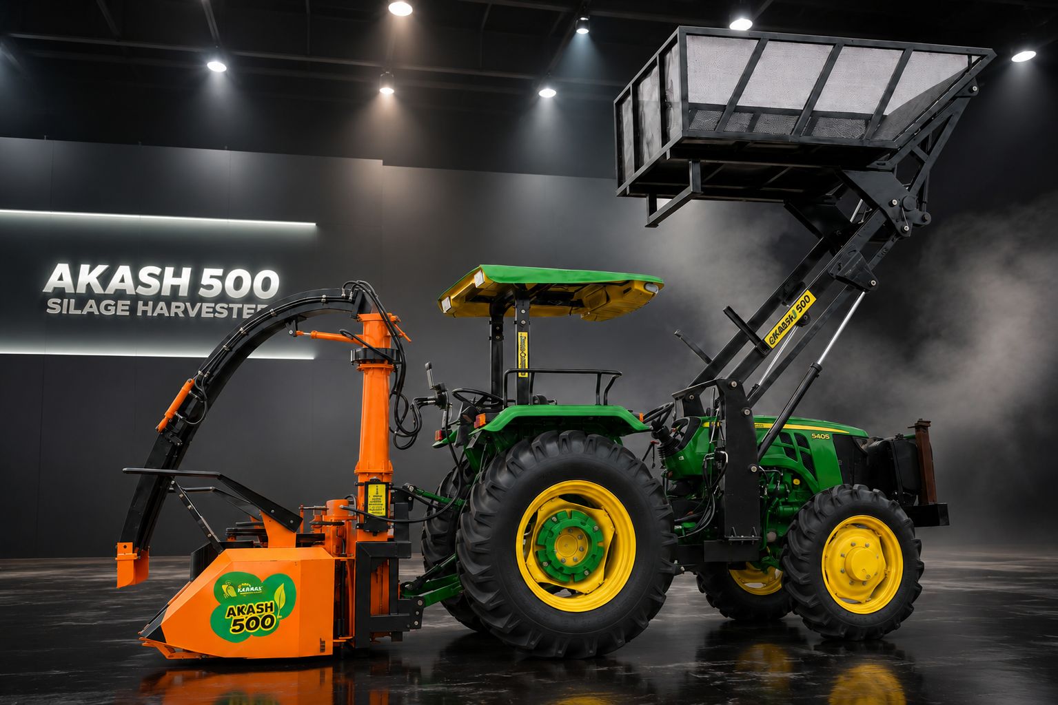 FORAGE HARVESTER - AKASH 500 — tractor-mounted harvester