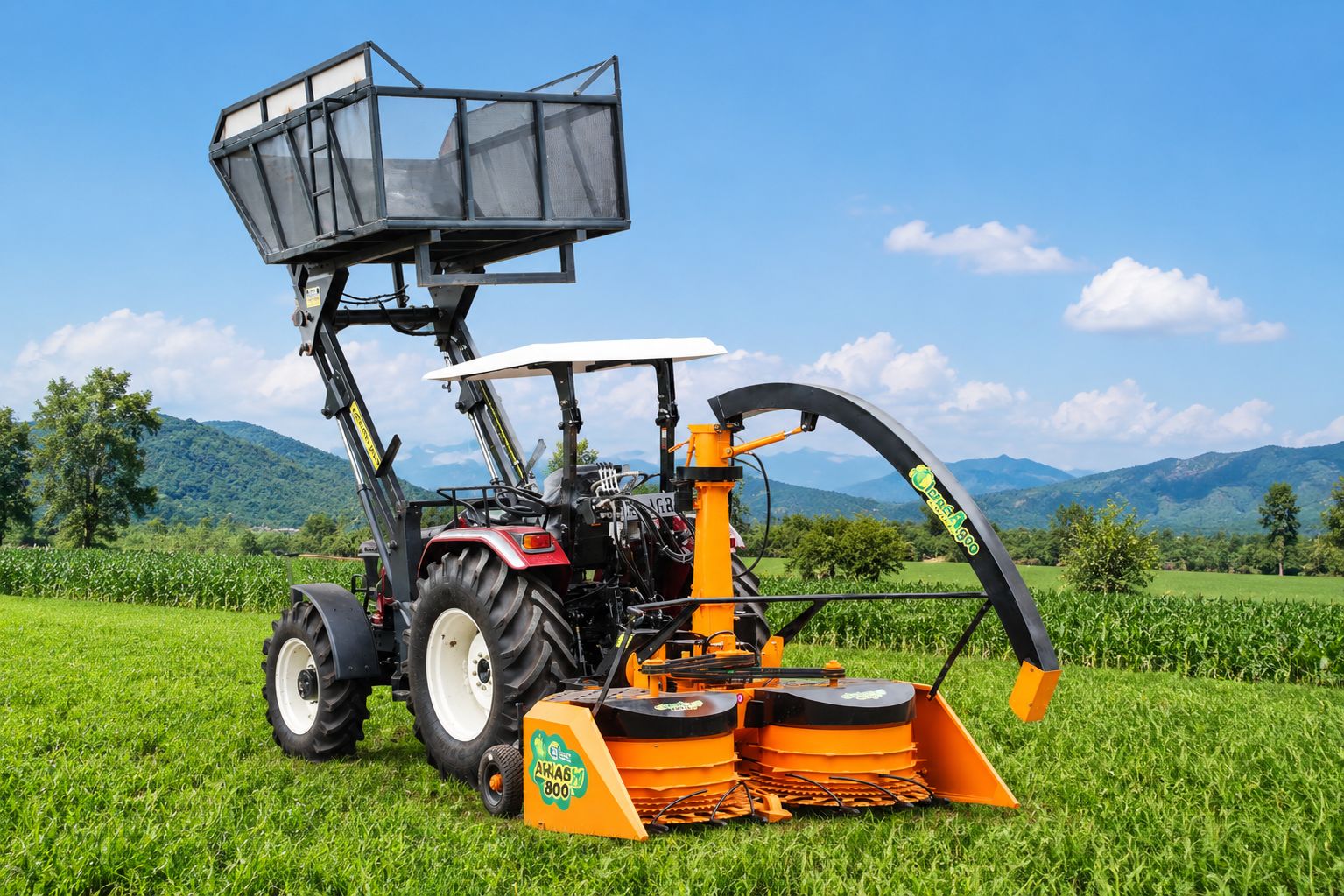 FORAGE HARVESTER - AKASH 800 — tractor-mounted harvester